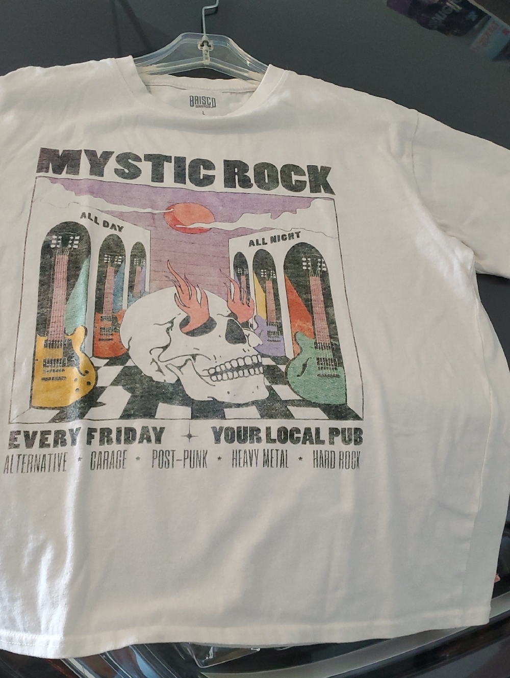 Brisco Mystic Rock Graphic Tee - White Vintage
